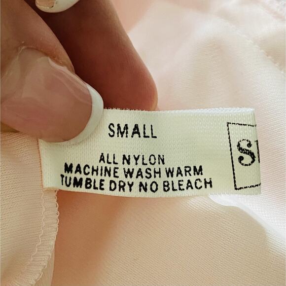 Vtg Shadowline Nightgown Womens Small Pink Wrap Lace Embroidered Lingerie Sheer - Picture 7 of 8